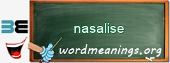 WordMeaning blackboard for nasalise